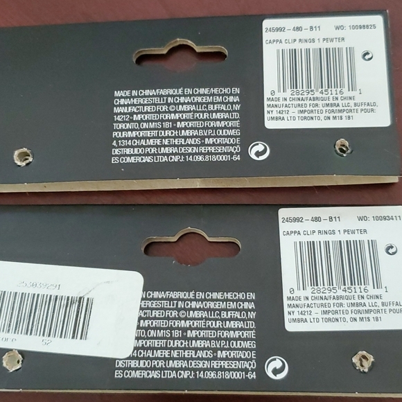 One set of 2 - Umbra Brushed Pewter Curtain Rings (Brand New) - Picture 4 of 7